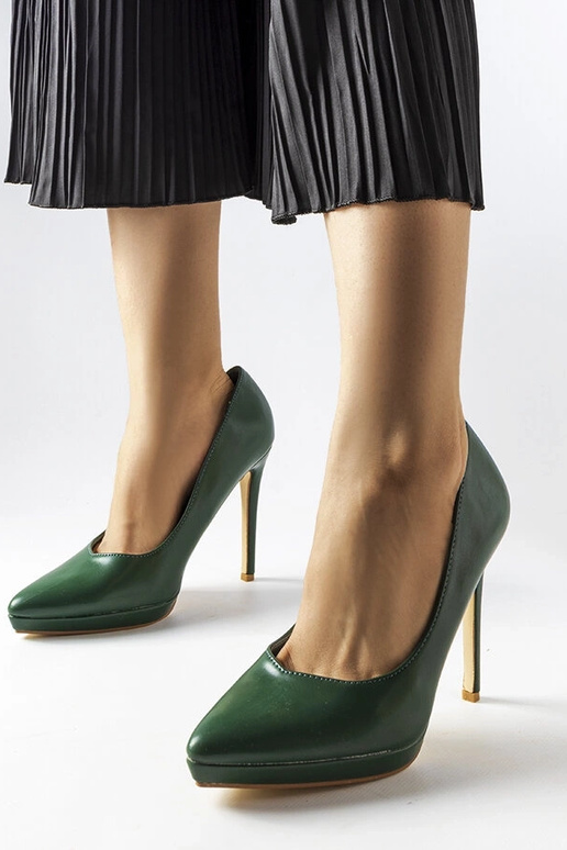Ciemnozielone klasyczne szpilki Kristin Ciemnozielone klasyczne szpilki Kristin