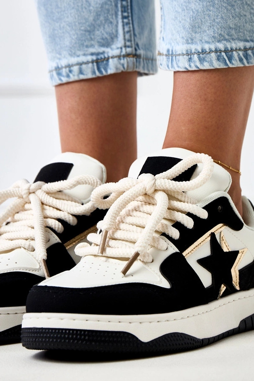 Czarno-białe sneakersy na platformie... Czarno-białe sneakersy na platformie...