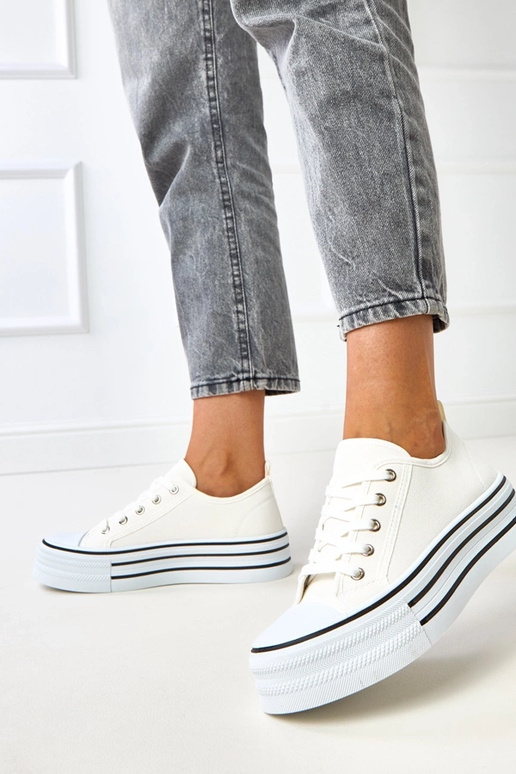 Białe trampki na platformie Talah