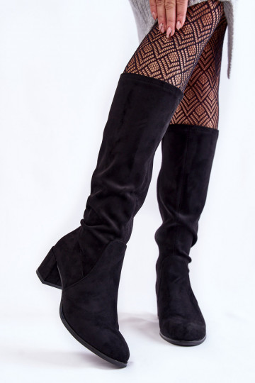 Classic Suede Boots Black Harpen