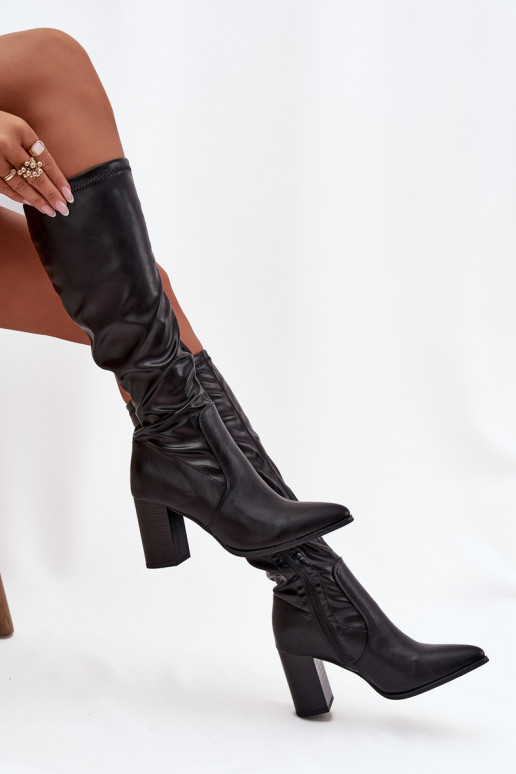 Women's High Heel Boots Vinceza 16511 Black