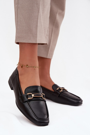 Women's Loafers Shoes With Decoration Black Priscelle 2