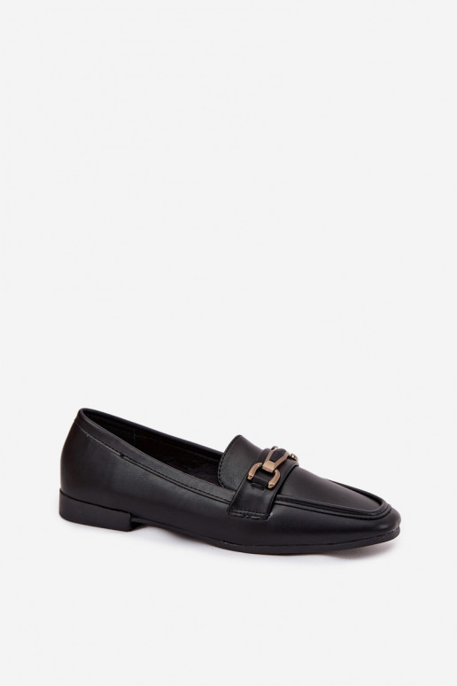 Women's Loafers Shoes With Decoration Black Priscelle