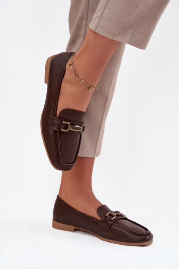Women's Loafers with Decoration Brown Priscelle