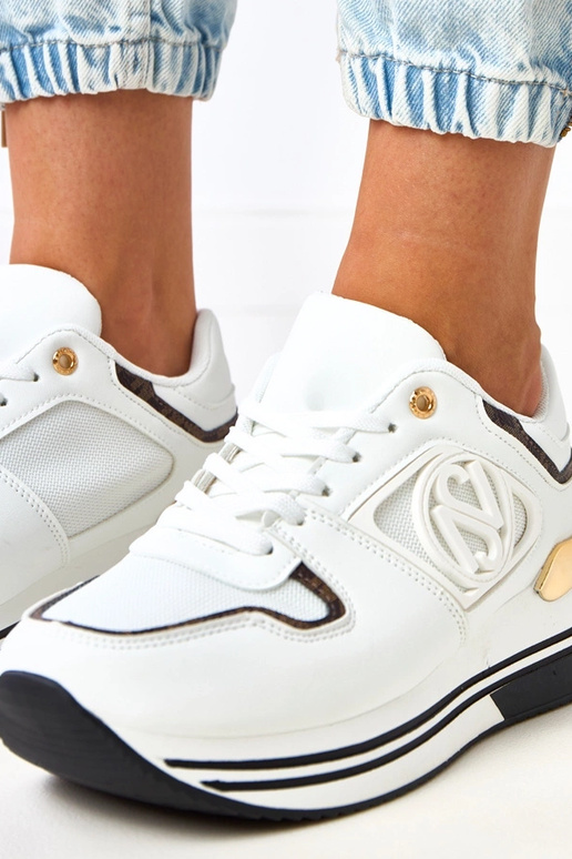 Biało-czarne sneakersy na platformie... Biało-czarne sneakersy na platformie...