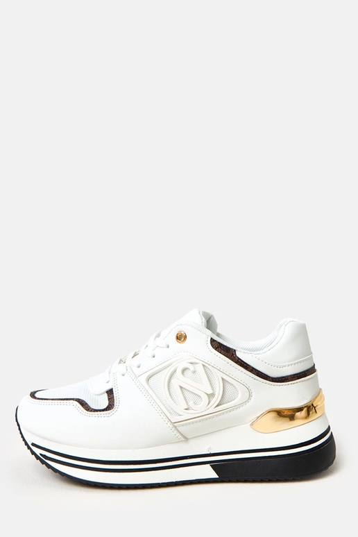 Biało-czarne sneakersy na platformie... Biało-czarne sneakersy na platformie...