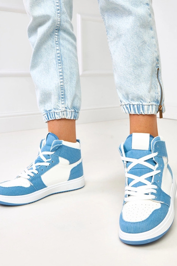 Wysokie sneakersy za kostkę z jeansowym motywem Kasna 2
