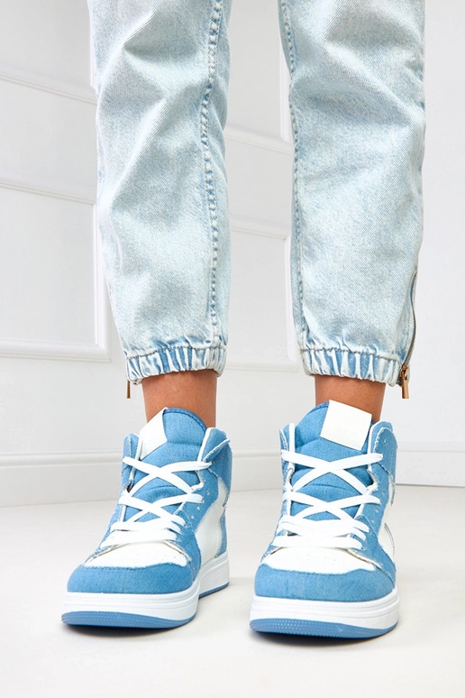 Wysokie sneakersy za kostkę z... Wysokie sneakersy za kostkę z...