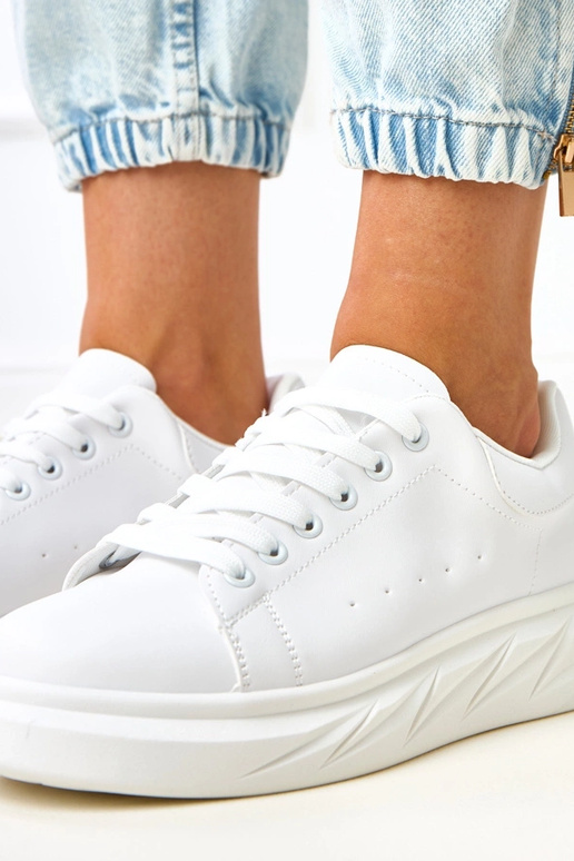 Białe sneakersy na platformie Rosier Białe sneakersy na platformie Rosier