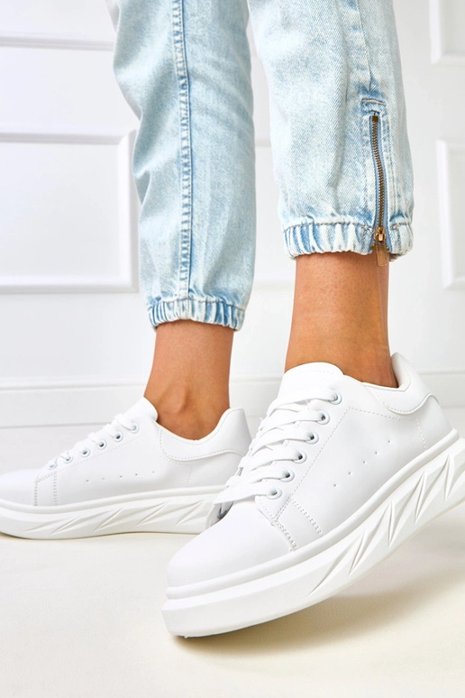 Białe sneakersy na platformie Rosier Białe sneakersy na platformie Rosier