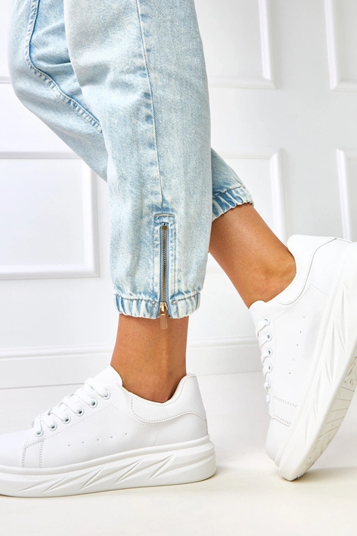 Białe sneakersy na platformie Rosier Białe sneakersy na platformie Rosier