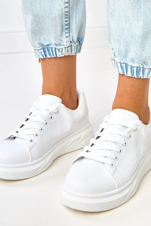 Białe sneakersy na platformie Rosier Białe sneakersy na platformie Rosier