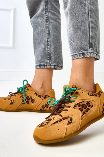 Panterkowe sneakersy z podwójnym sznurowaniem Casey 2