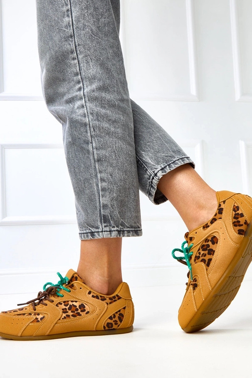 Panterkowe sneakersy z podwójnym... Panterkowe sneakersy z podwójnym...