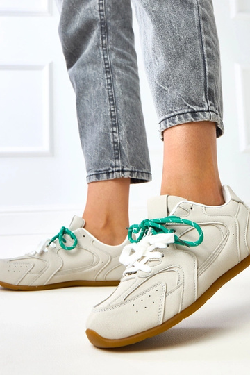 Szare sneakersy z podwójnym sznurowaniem Casey