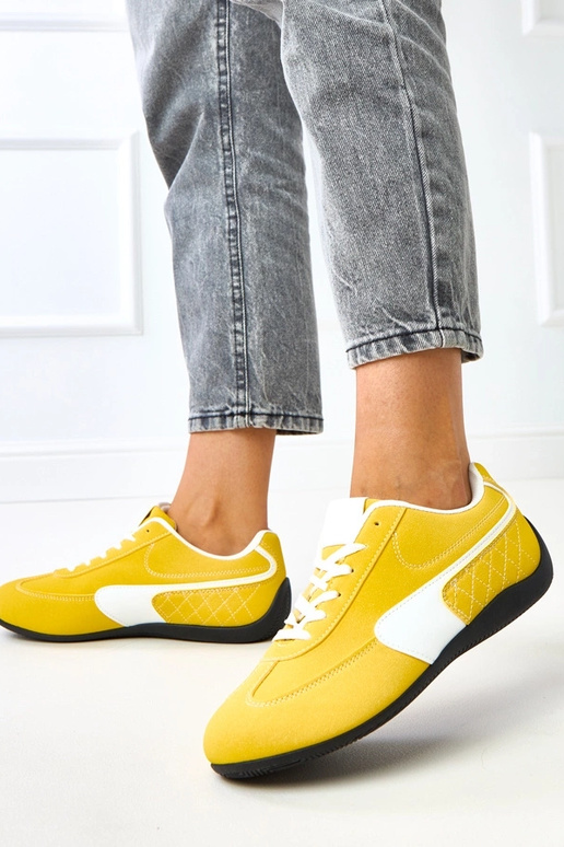 Żółte sneakersy z białym akcentem Manaar Żółte sneakersy z białym akcentem Manaar