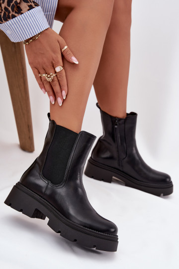 Insulated ankle boots with zipper Black Niviane
