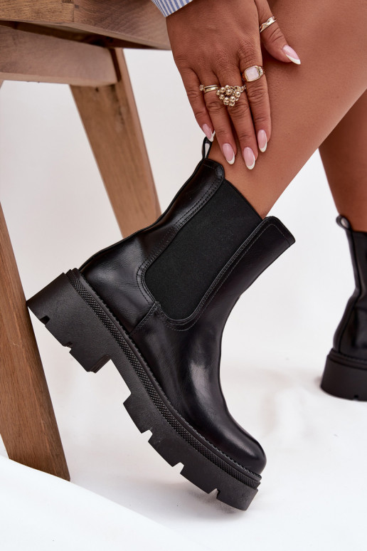 Insulated ankle boots with zipper Black Niviane