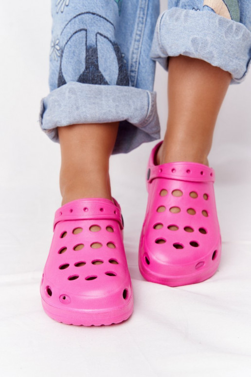 Women's Pink Foam Flip Flops EVA Dots