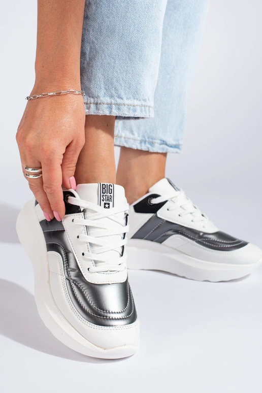 INhite color Sneakers model shoes BIG STAR II274335