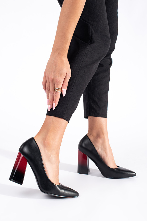 black High heels on a high pole