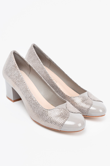 gray High heels ze silverm zdobieniem