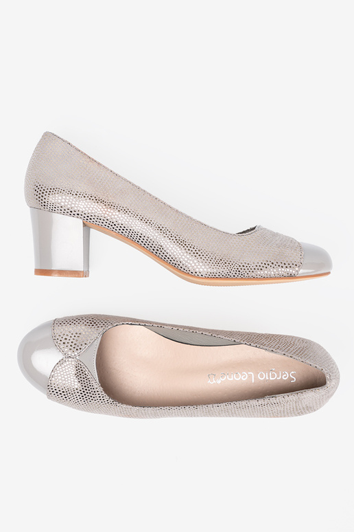 gray High heels ze silverm zdobieniem