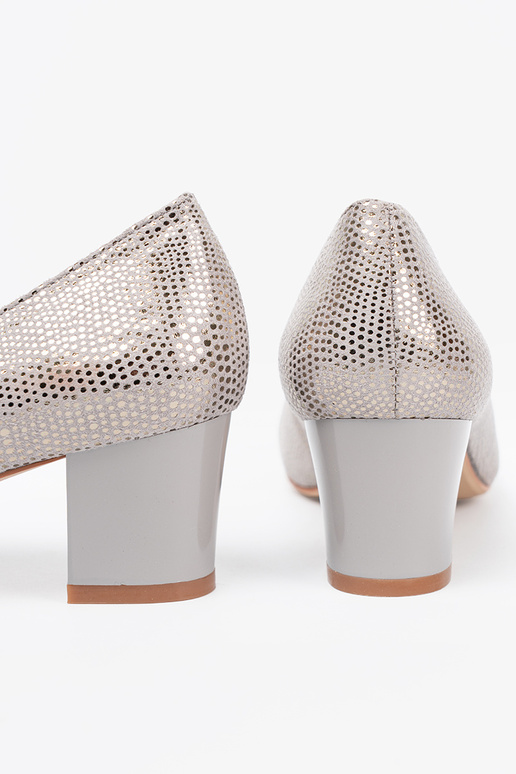 gray High heels ze silverm zdobieniem