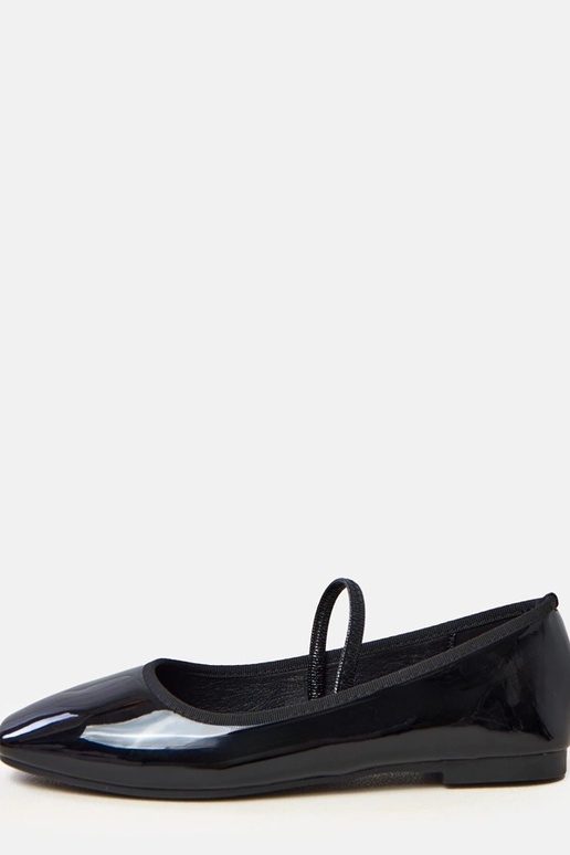 Czarne lakierowane balerinki z gumką... Czarne lakierowane balerinki z gumką...
