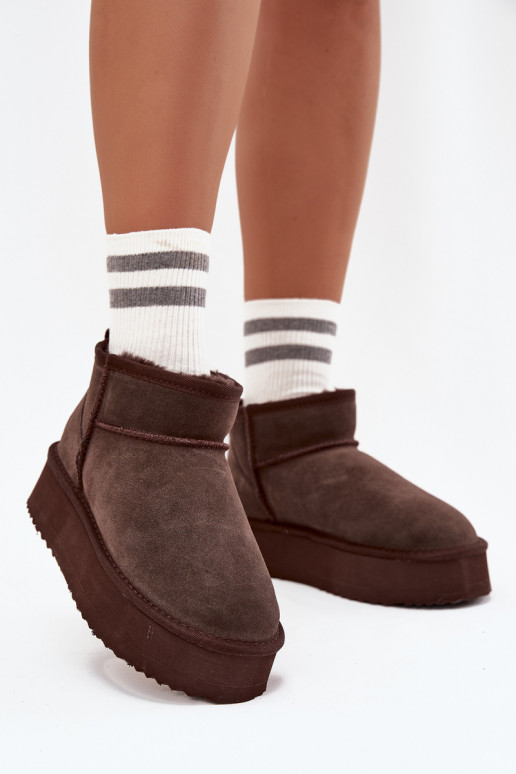 Suede Snow Boots for Women Vinceza 97962 Chocolate Suede Snow Boots for Women Vinceza 97962 Chocolate
