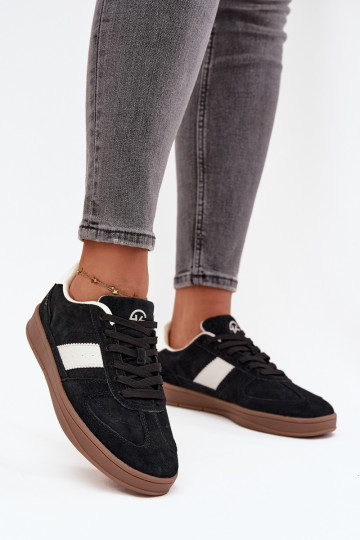 Suede Women's Sneakers Vinceza 14029 Black 2