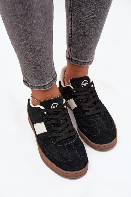 Suede Women's Sneakers Vinceza 14029 Black