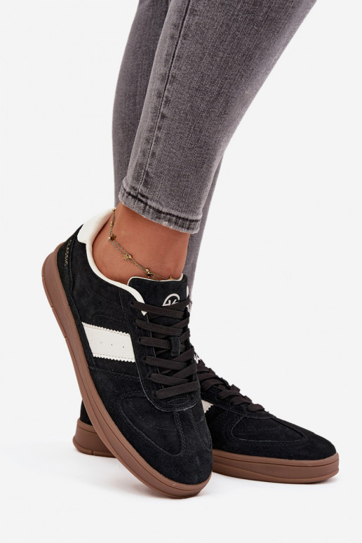 Suede Women's Sneakers Vinceza 14029 Black