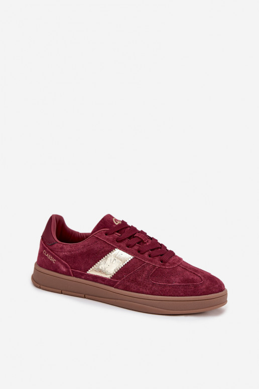 Suede Women's Sneakers Vinceza 14029 Burgundy