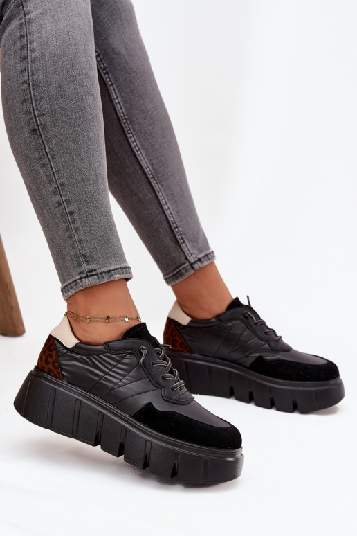 Women's Sports Sneakers On Platform Vinceza 58565 Black Women's Sports Sneakers On Platform Vinceza 58565 Black