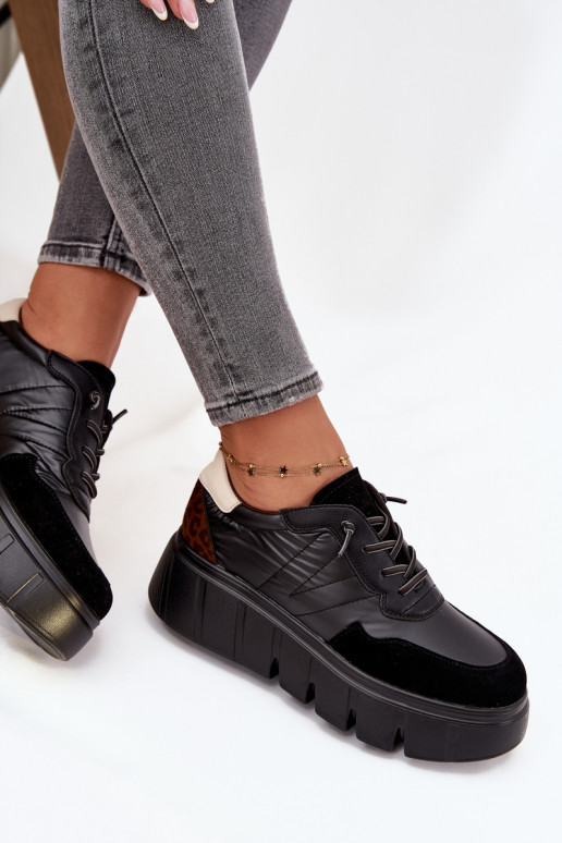 Women's Sports Sneakers On Platform Vinceza 58565 Black Women's Sports Sneakers On Platform Vinceza 58565 Black