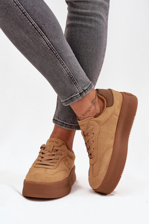 Women's Sneakers on Platform Panterka Big Star SS274762 Camel Women's Sneakers on Platform Panterka Big Star SS274762 Camel