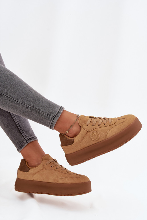 Women's Sneakers on Platform Panterka Big Star SS274762 Camel Women's Sneakers on Platform Panterka Big Star SS274762 Camel