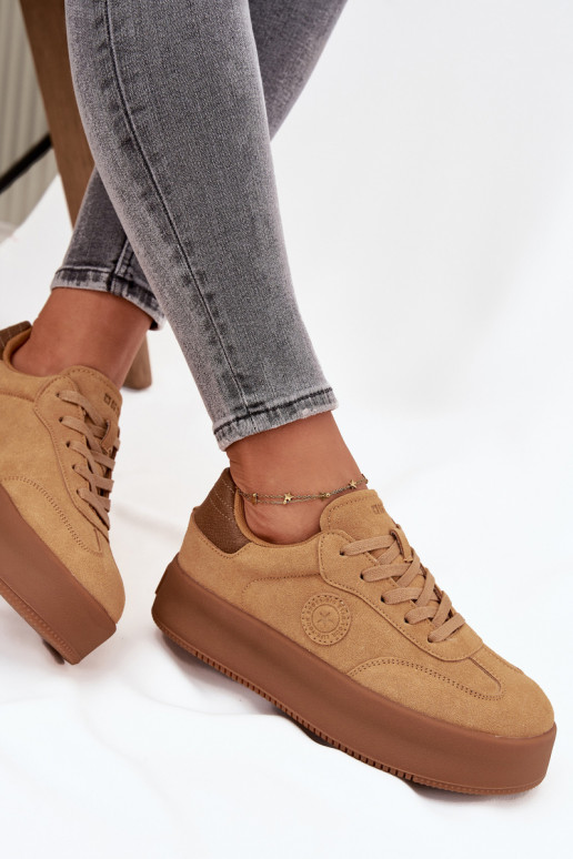 Women's Sneakers on Platform Panterka Big Star SS274762 Camel Women's Sneakers on Platform Panterka Big Star SS274762 Camel