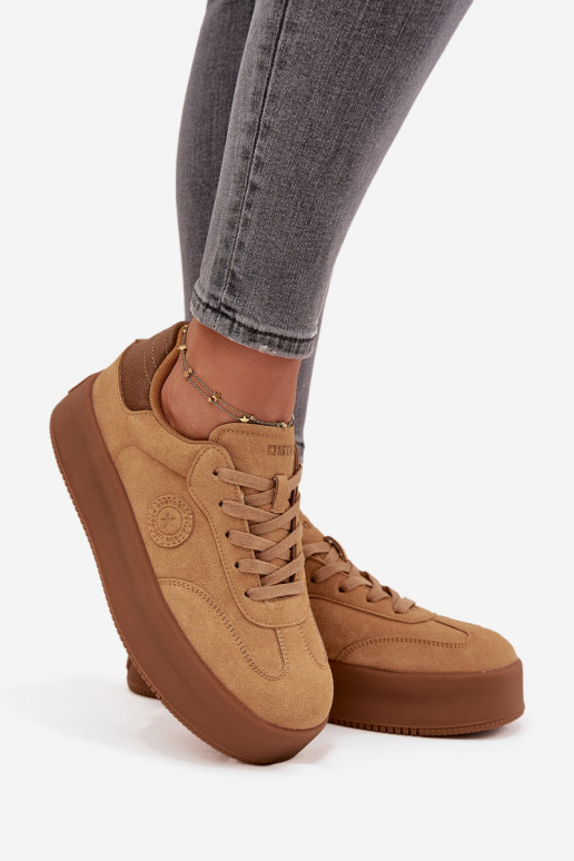 Women's Sneakers on Platform Panterka Big Star SS274762 Camel Women's Sneakers on Platform Panterka Big Star SS274762 Camel