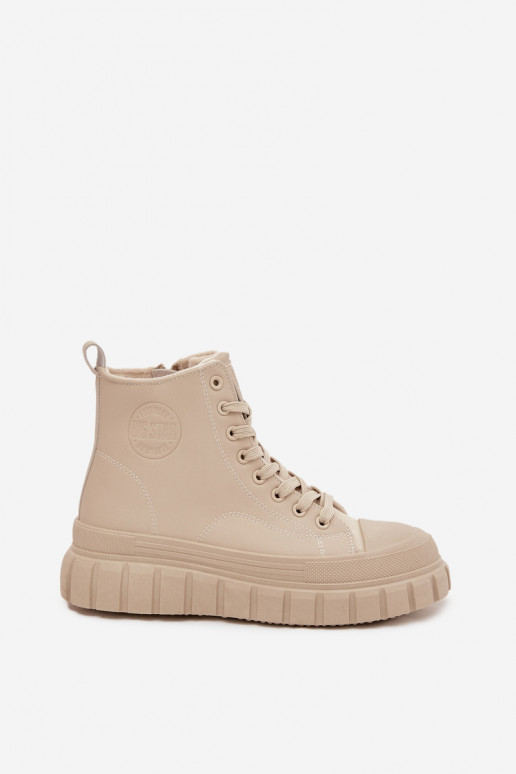 Insulated Women's Sneakers on Platform Made of Eco Leather Big Star SS274535 Beige Insulated Women's Sneakers on Platform Made of Eco Leather Big Star SS274535 Beige