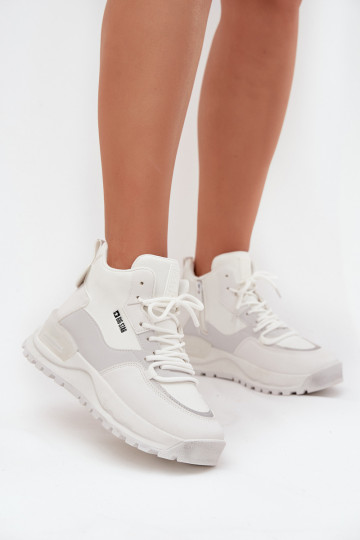 Buty Sportowe Damskie Na Platformie Big Star SS274510 Białe 2