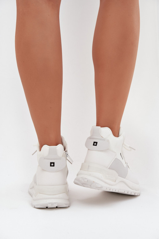 Buty Sportowe Damskie Na Platformie Big Star SS274510 Białe