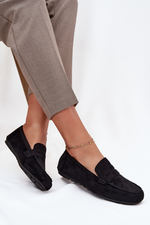 Loafers Moccasins Women's Flat Black Soreline