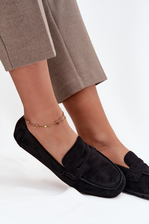 Loafers Moccasins Women's Flat Black Soreline