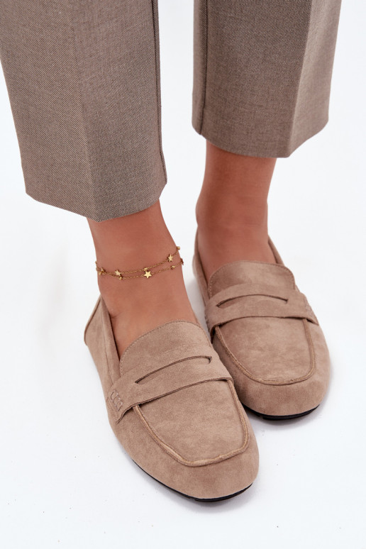 Loafers Moccasins Women's Flat Beige Soreline