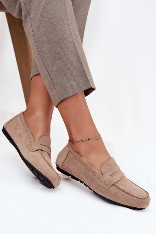 Loafers Moccasins Women's Flat Beige Soreline