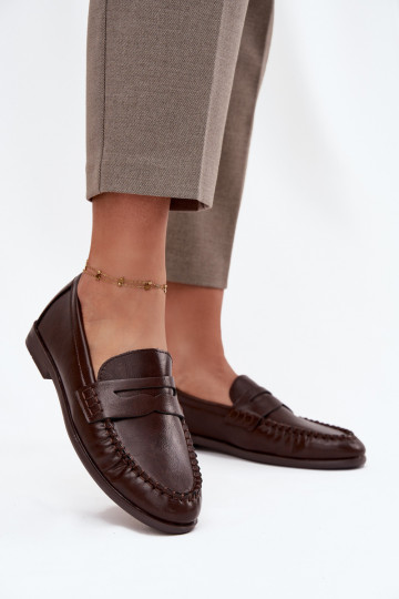 Women's Loafers Eco Leather Brown Lilith 2
