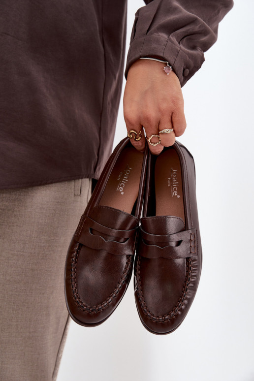 Women's Loafers Eco Leather Brown Lilith Women's Loafers Eco Leather Brown Lilith