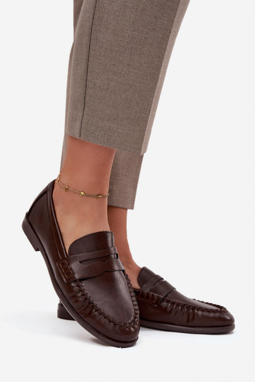 Women's Loafers Eco Leather Brown Lilith Women's Loafers Eco Leather Brown Lilith